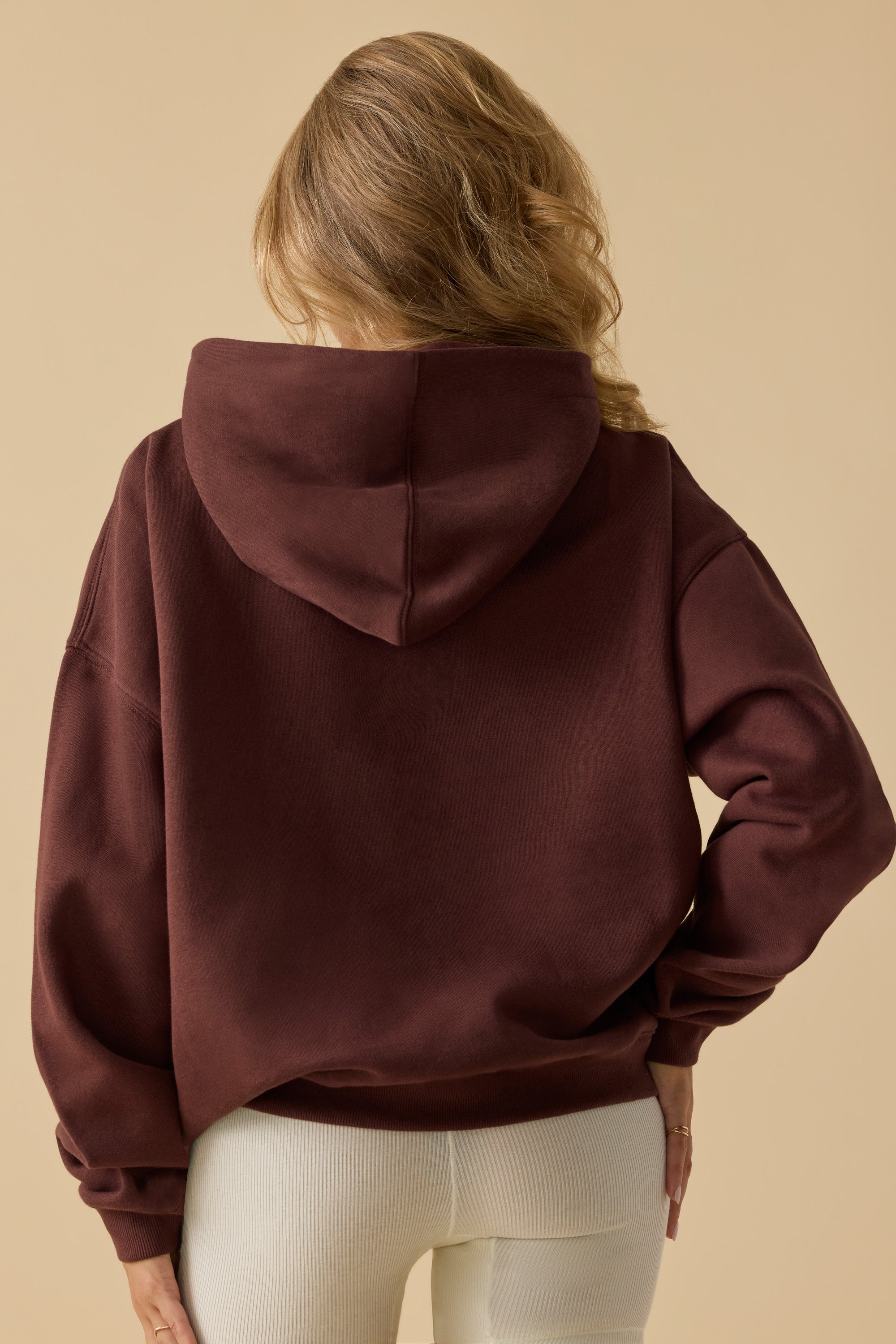 Oversized Hooded Sweatshirt in Mahogany