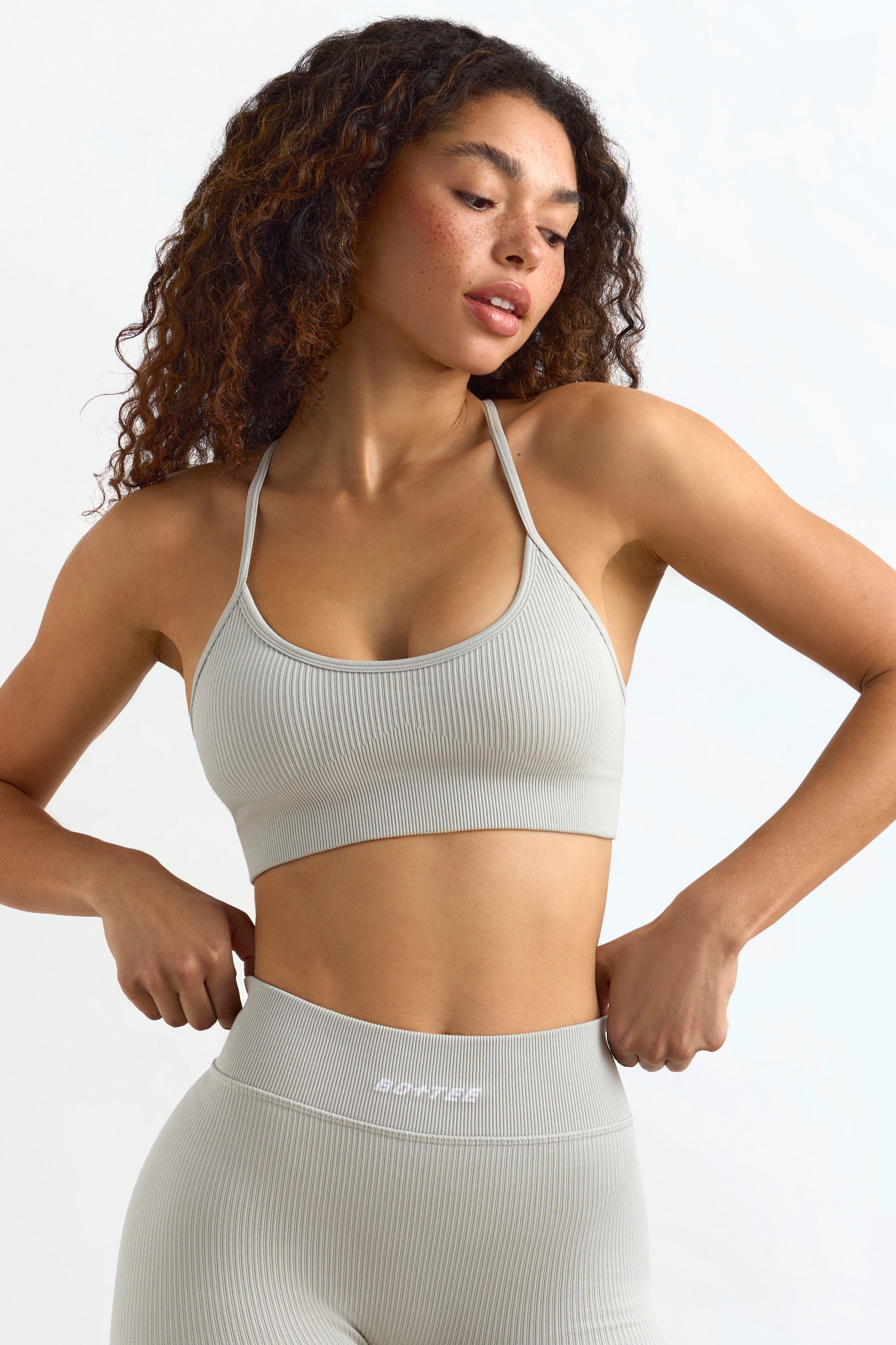 FlexiRib Y-Back Sports Bra in Grey