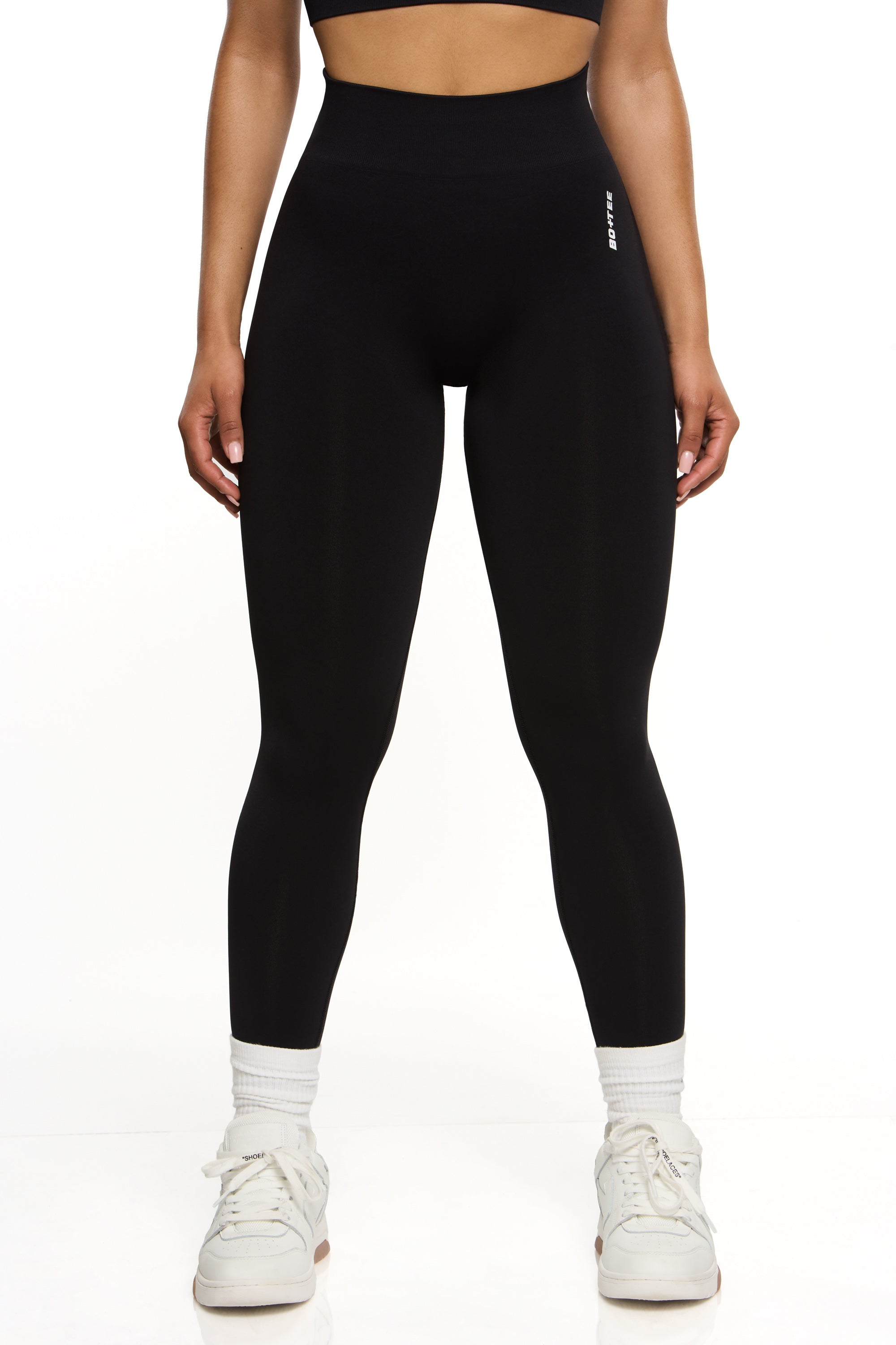 Petite High Waist Seamless Leggings in Black