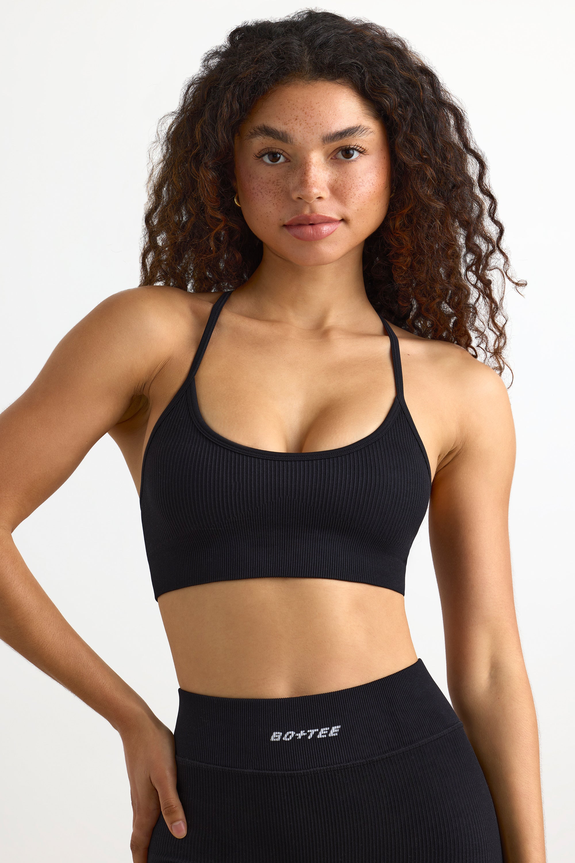 FlexiRib Y-Back Sports Bra in Black