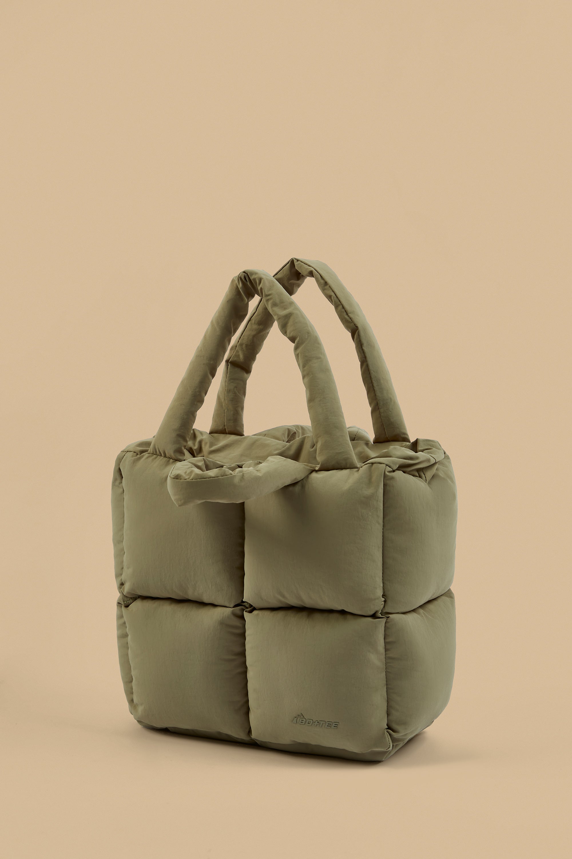 Quilted Puffer Bag in Soft Olive