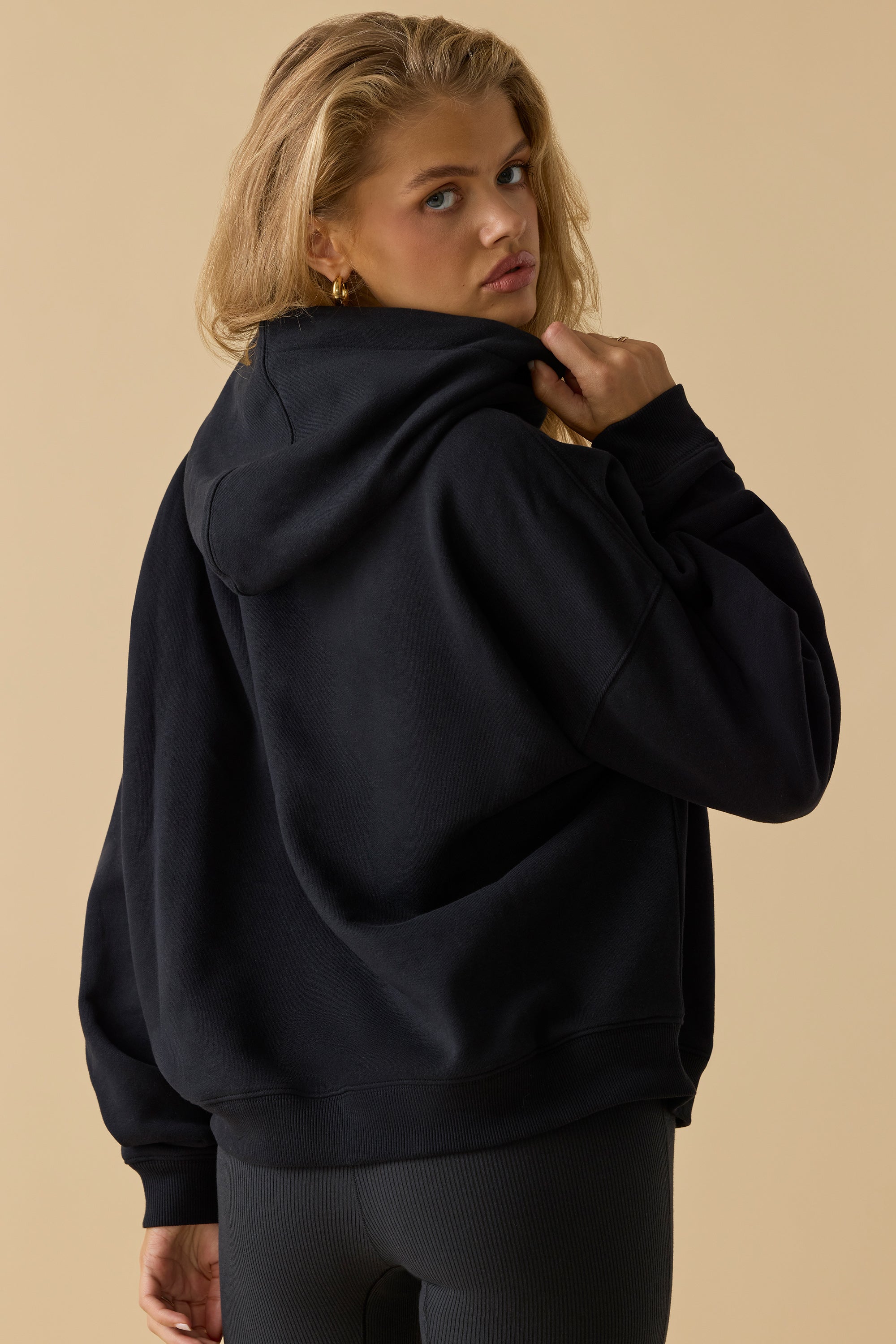 Oversized Hooded Sweatshirt in Black