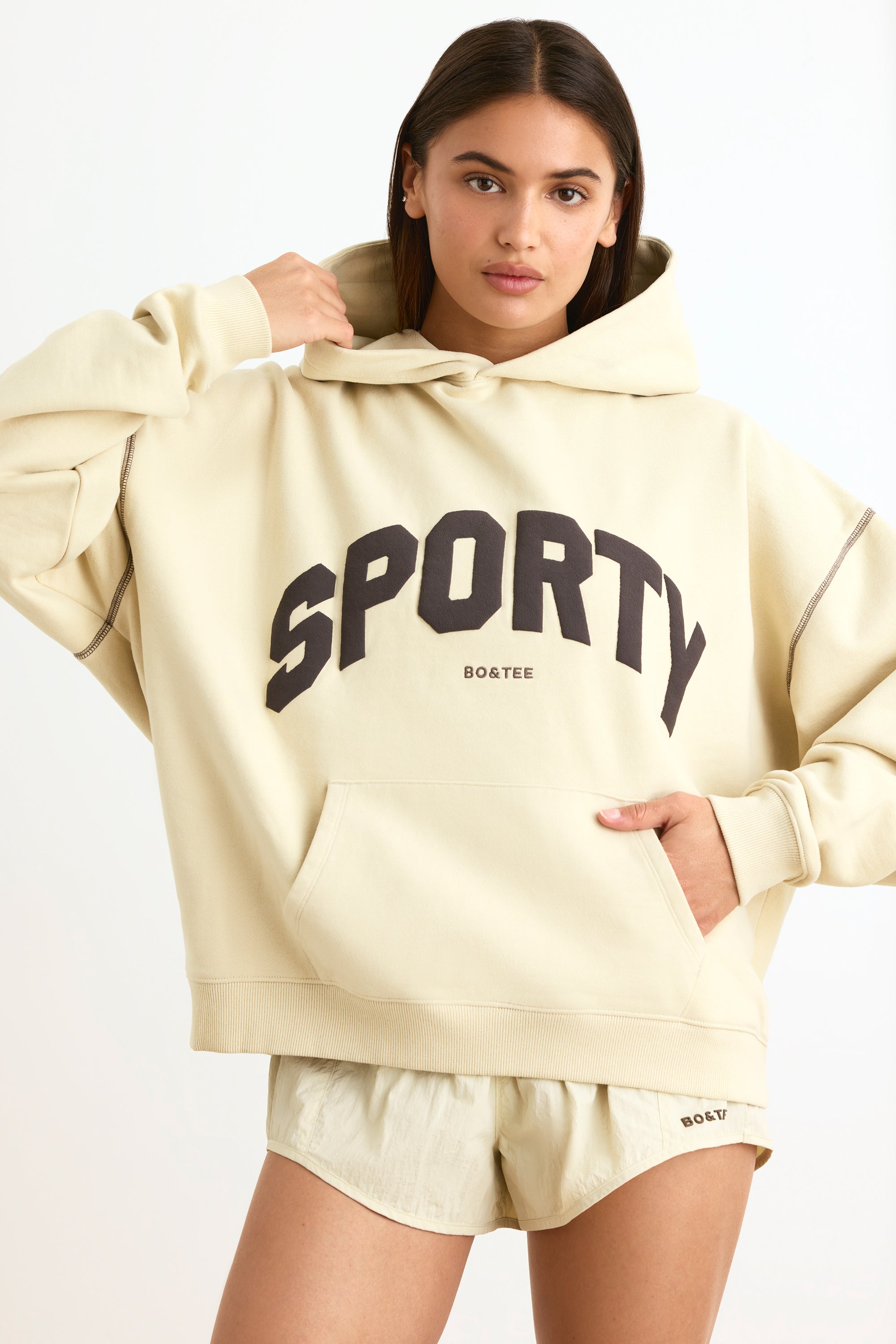 Oversized Hoodie in Bone