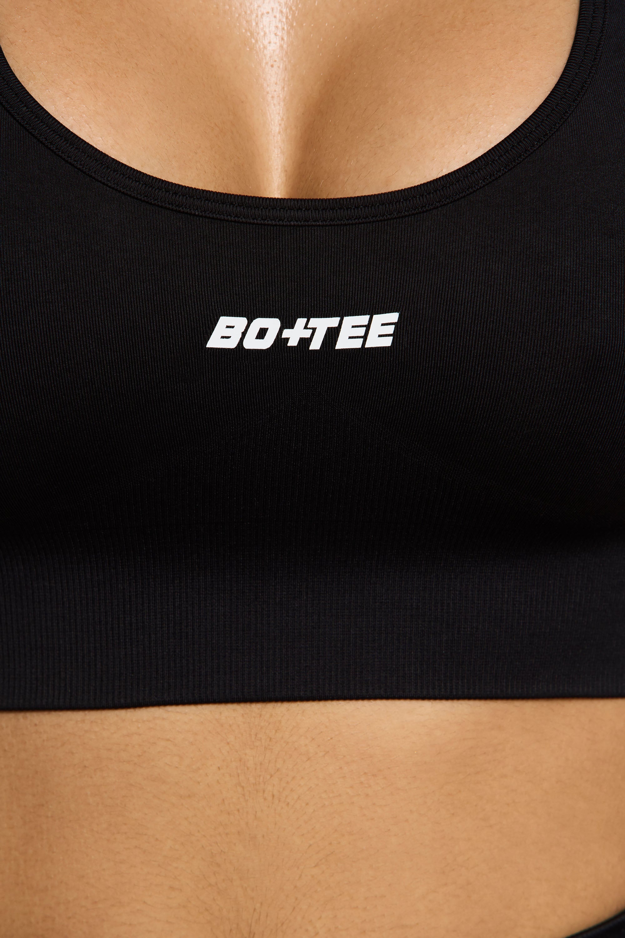 Halter Neck Sports Bra in Black