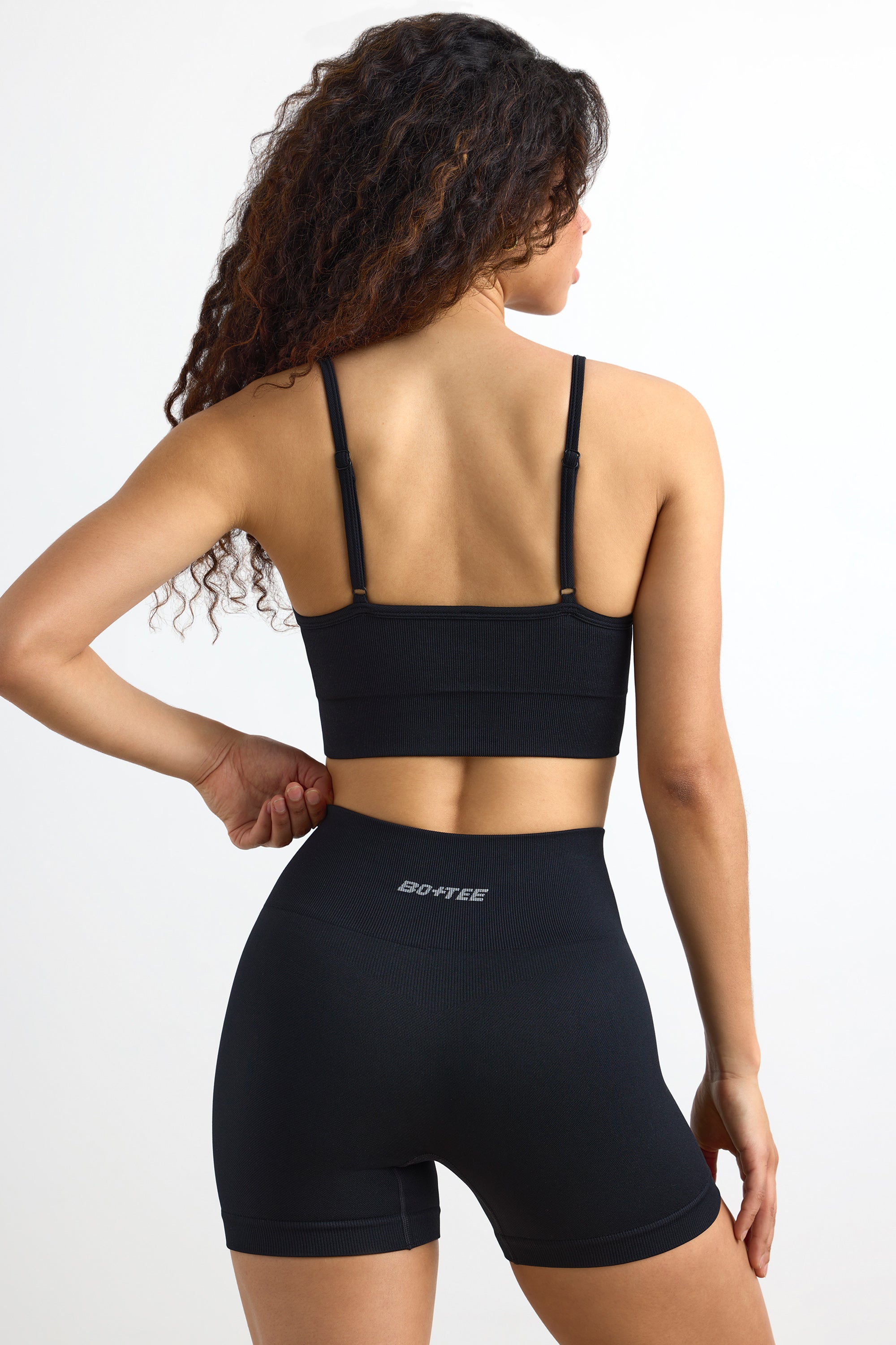 Super Sculpt Seamless Mini Shorts in Black