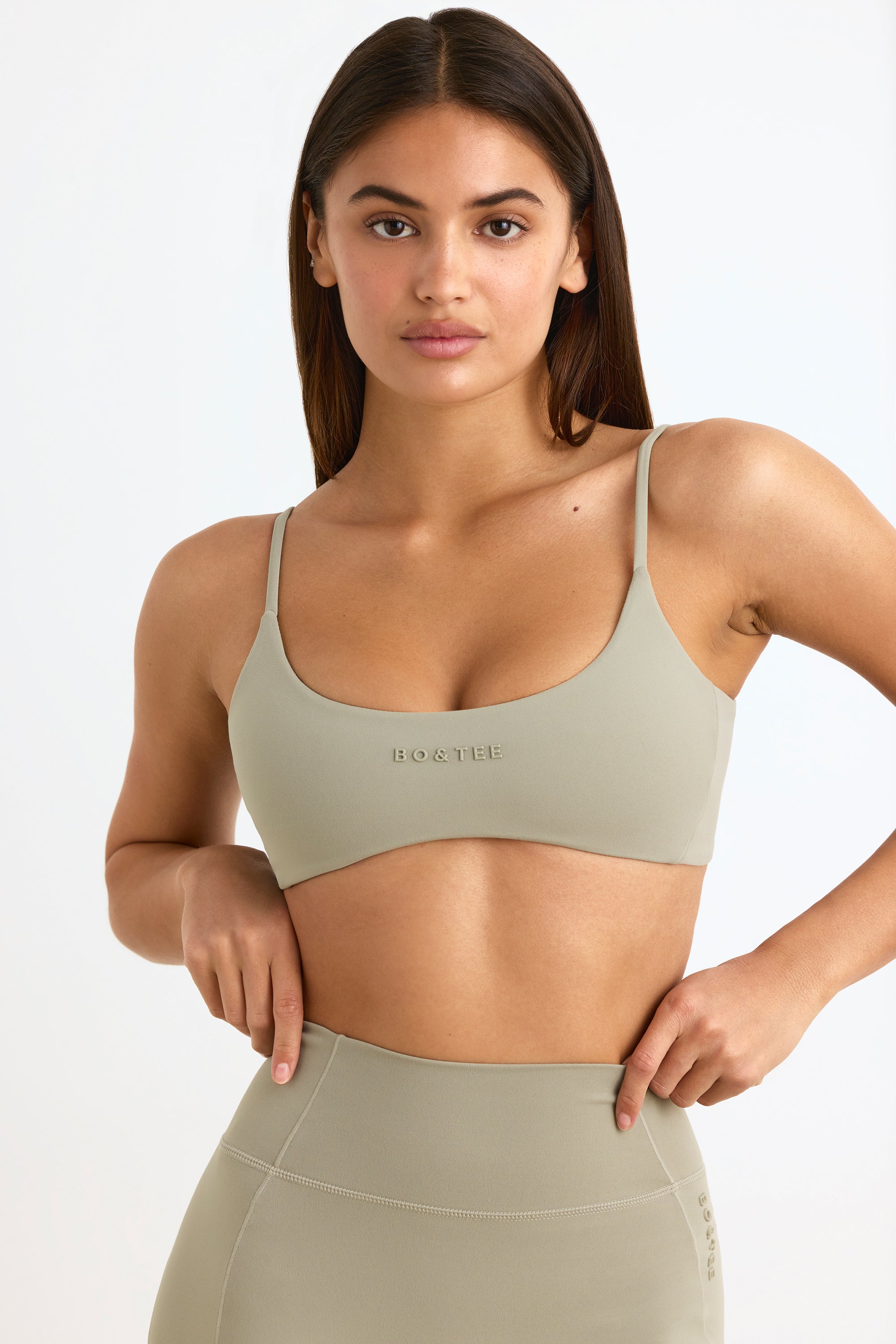 Soft Active Sports Bra in Mineral