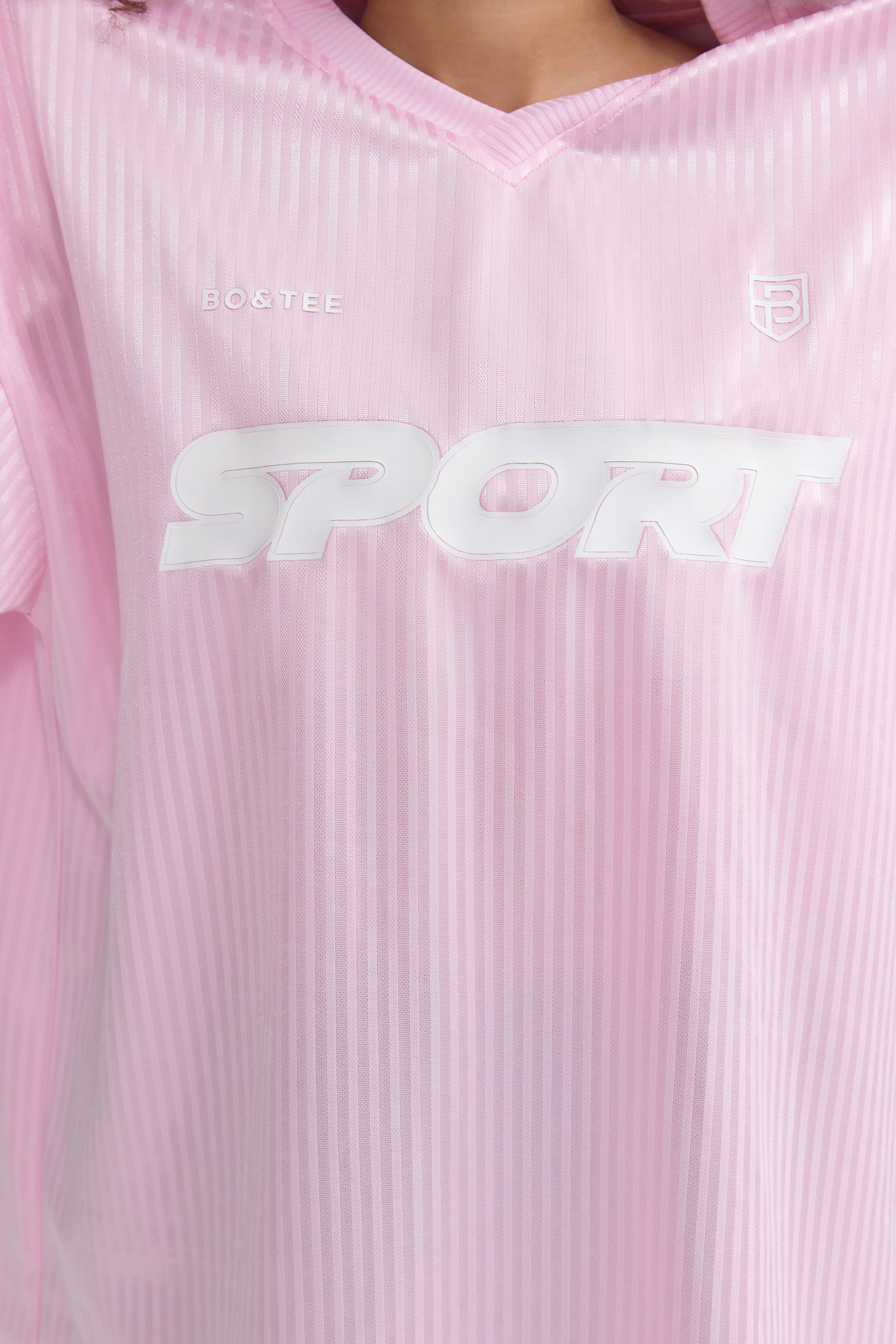 Oversized Piqué T-Shirt in Baby Pink