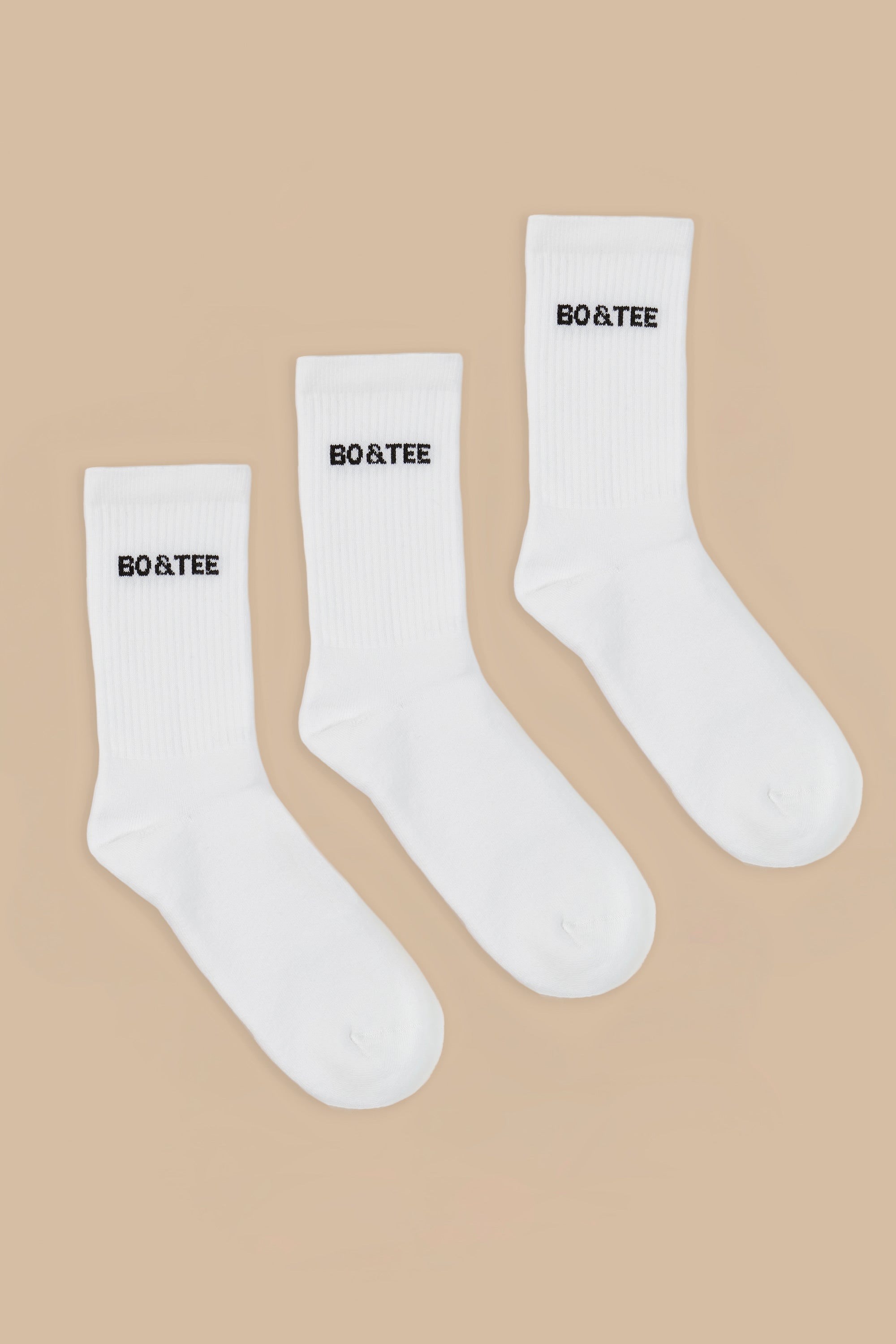 Ribbed Crew Sock Bundle in White