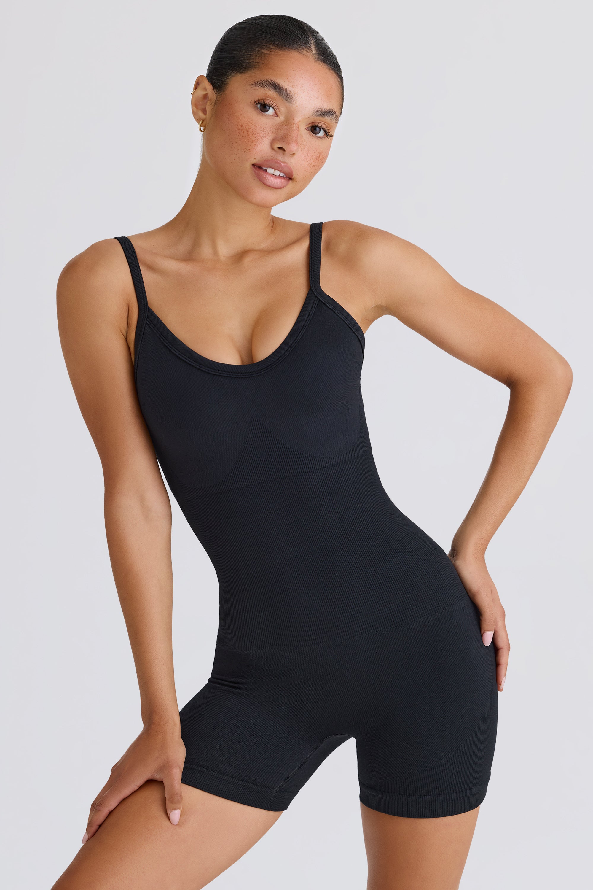 Super Sculpt Seamless Unitard in Black